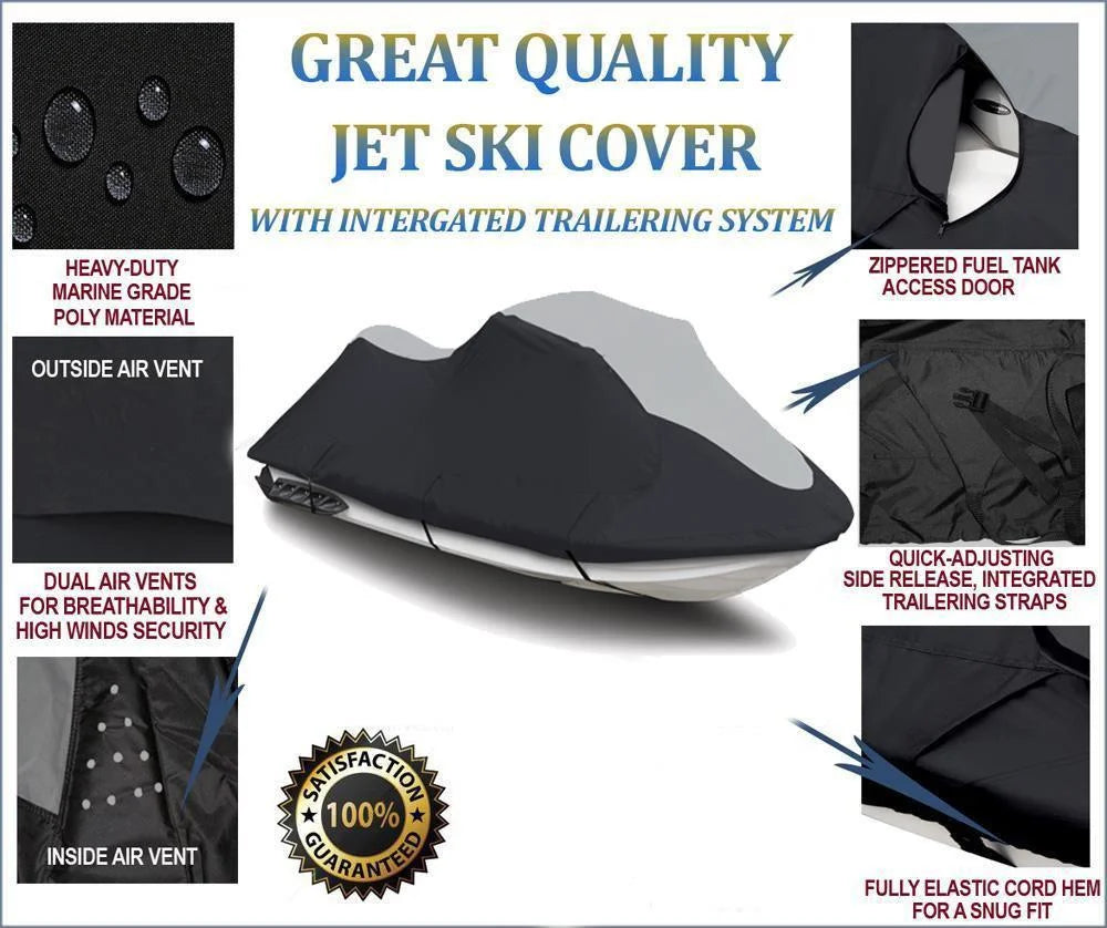 Black/Grey Jet Ski PWC Cover T6627