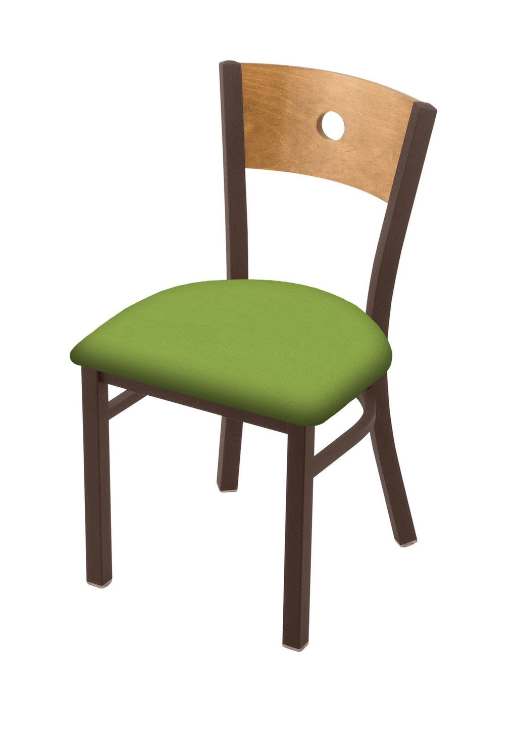 Bronze Finish Chair with Truffle Seat and Maple Back S68717