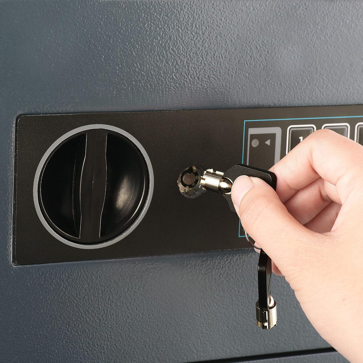 Black Digital Safe Compact Steel Money Security Box with Keypad O89931