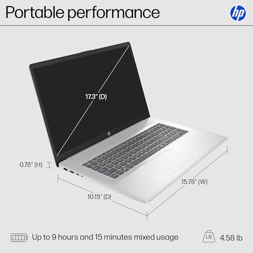 17.3 inch Laptop, AMD Ryzen 5, 16 GB RAM, 512 GB SSD, Windows 11 Home Y5059