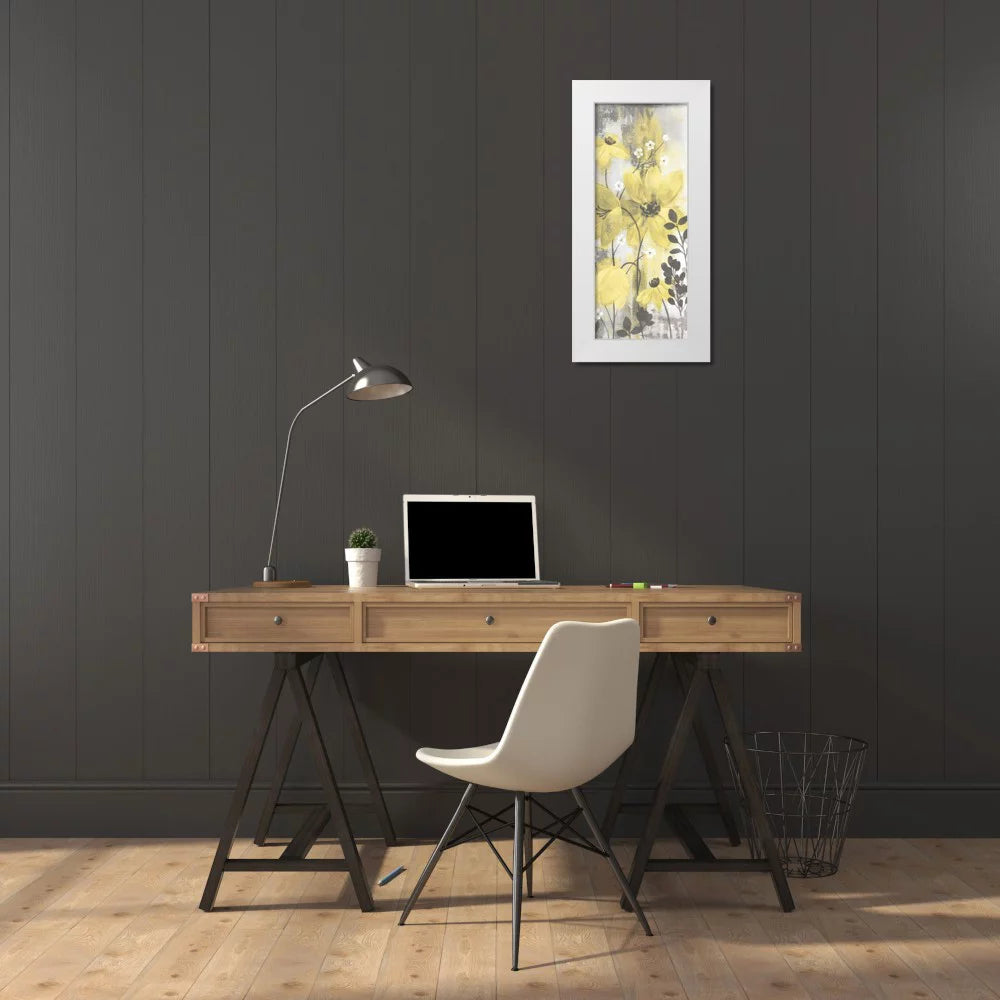 White Modern Wood Framed Art Print L676692