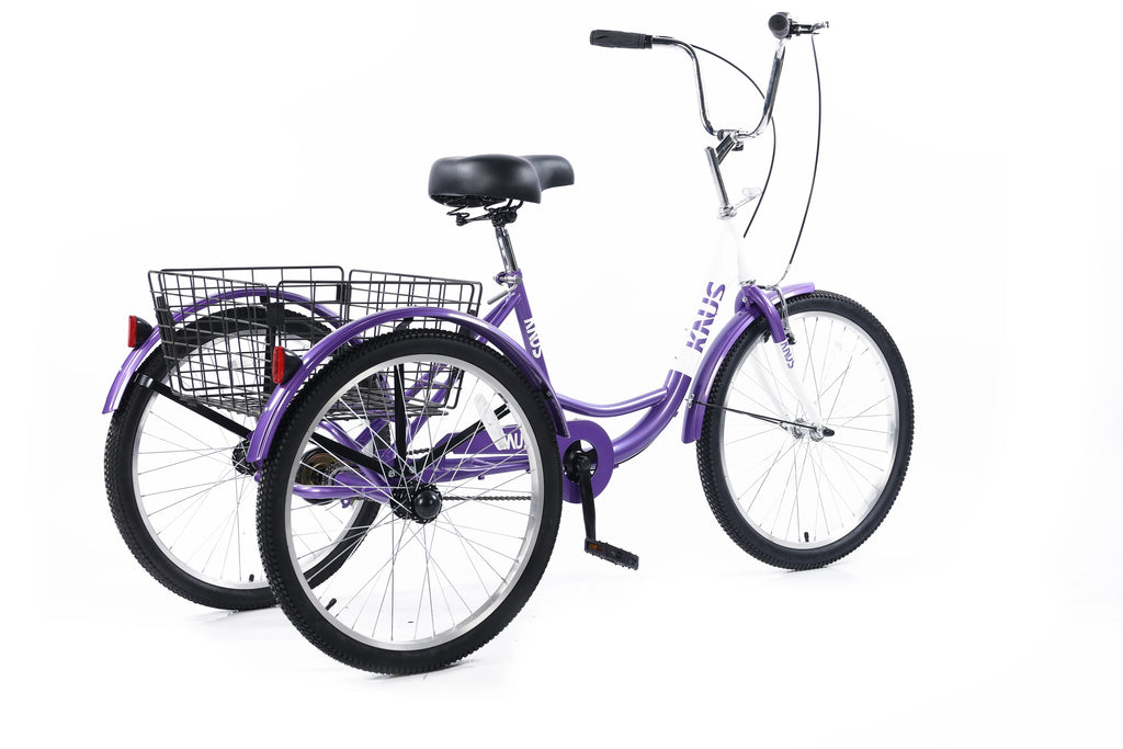 26 inch Single Speed Three Wheel Cruiser Bike with Large Basket B1334