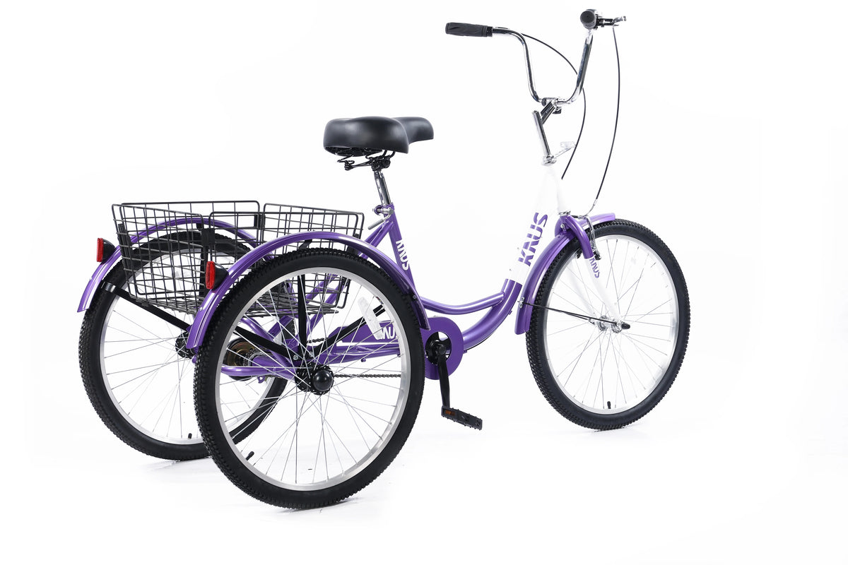 26 inch Single Speed Three Wheel Cruiser Bike with Large Basket B1334