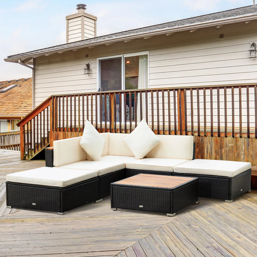 6 PCs Outdoor Rattan Sofa Set H3459