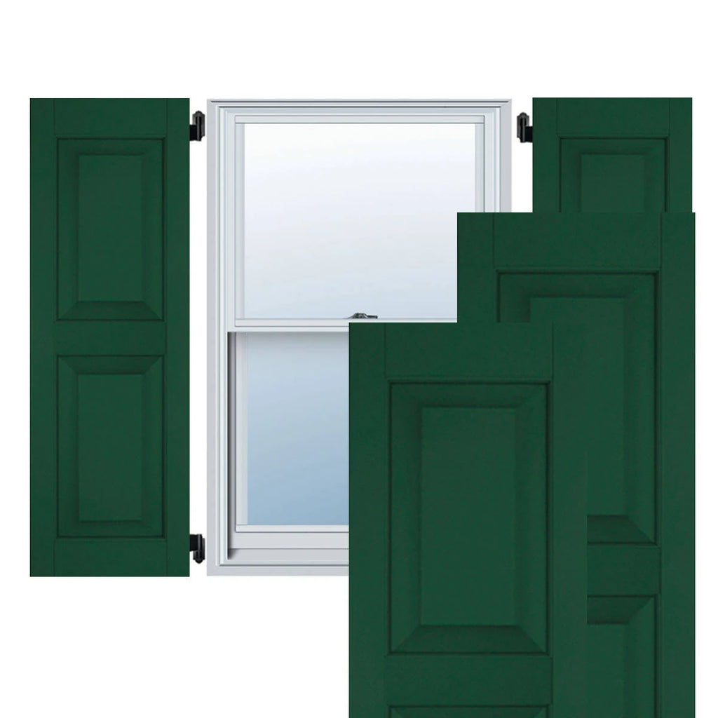 12 in. x 73 in. Exterior Real Wood Raised Panel Shutters Pair D94271