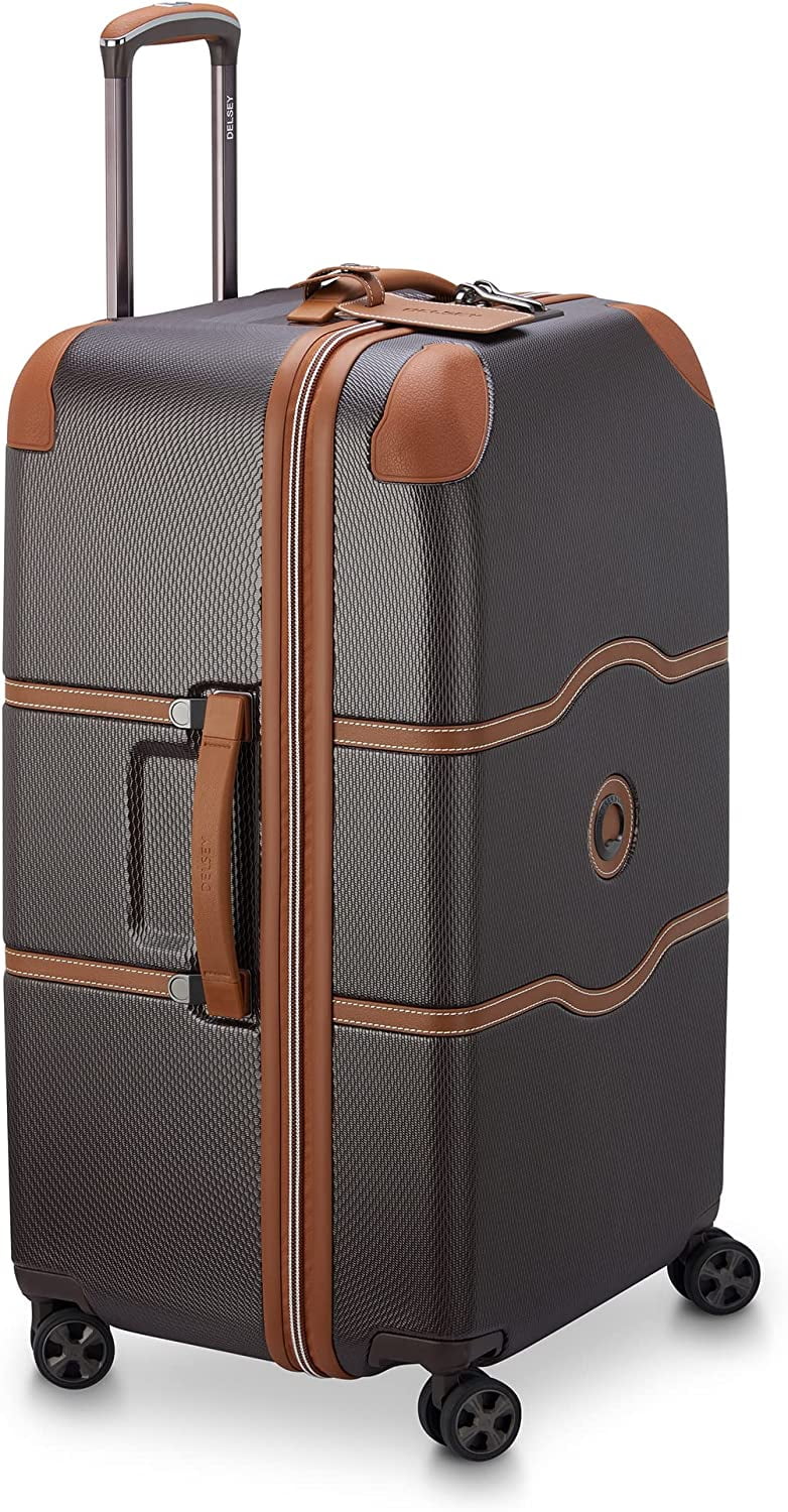 Hardside Luggage with Spinner Wheels, Chocolate Brown, 26 Inch Trunk H6948