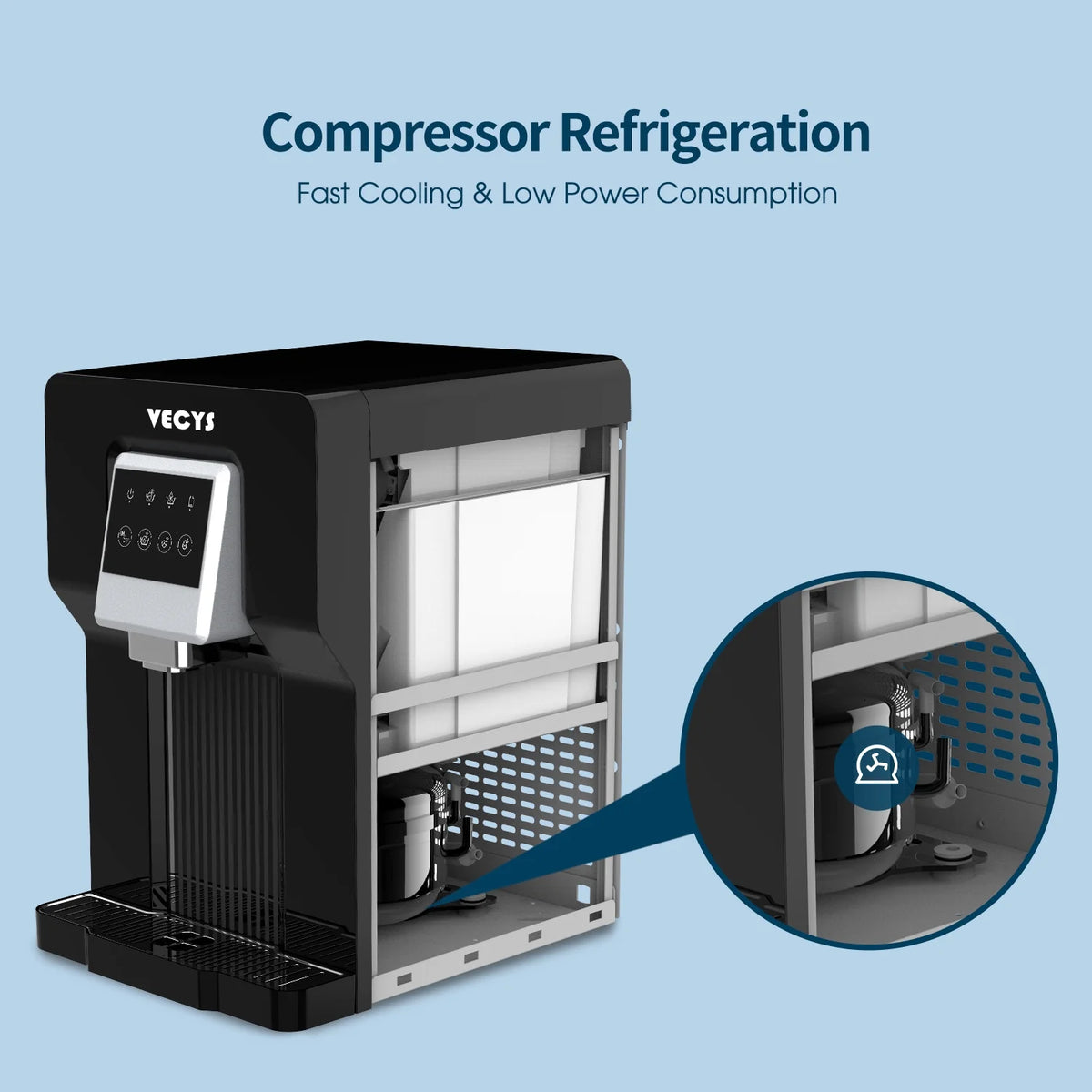Water Cooler Dispenser with Built-in Ice Maker V8187
