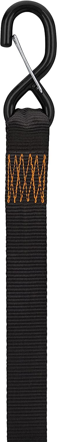 Cambuckle Tie Down, 1.5in x 8ft, 2100lb, Gray, 2 Pack R218