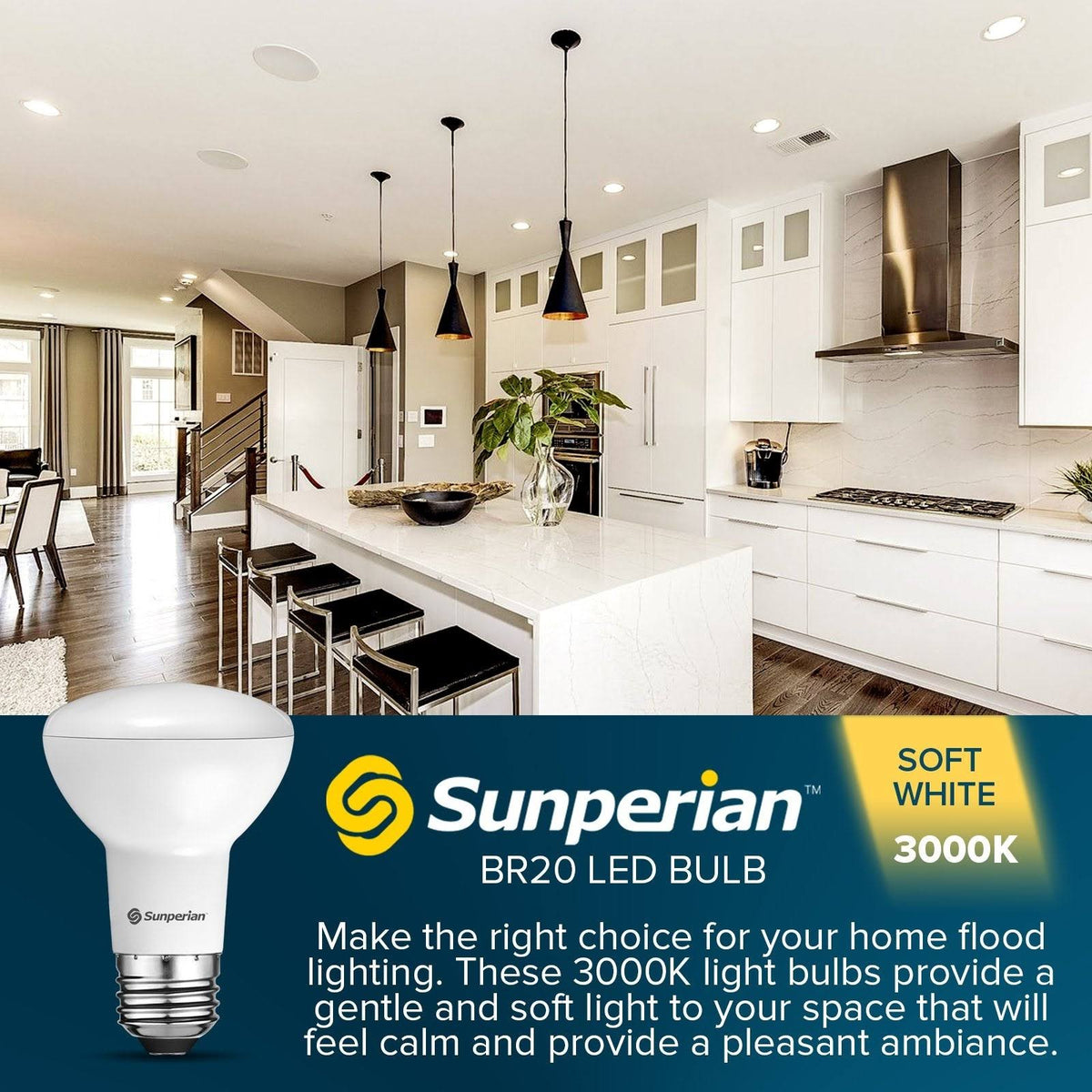 12 Pack 6W 550lm Dimmable LED Flood Light Bulbs E26 Base 5000K Y65940