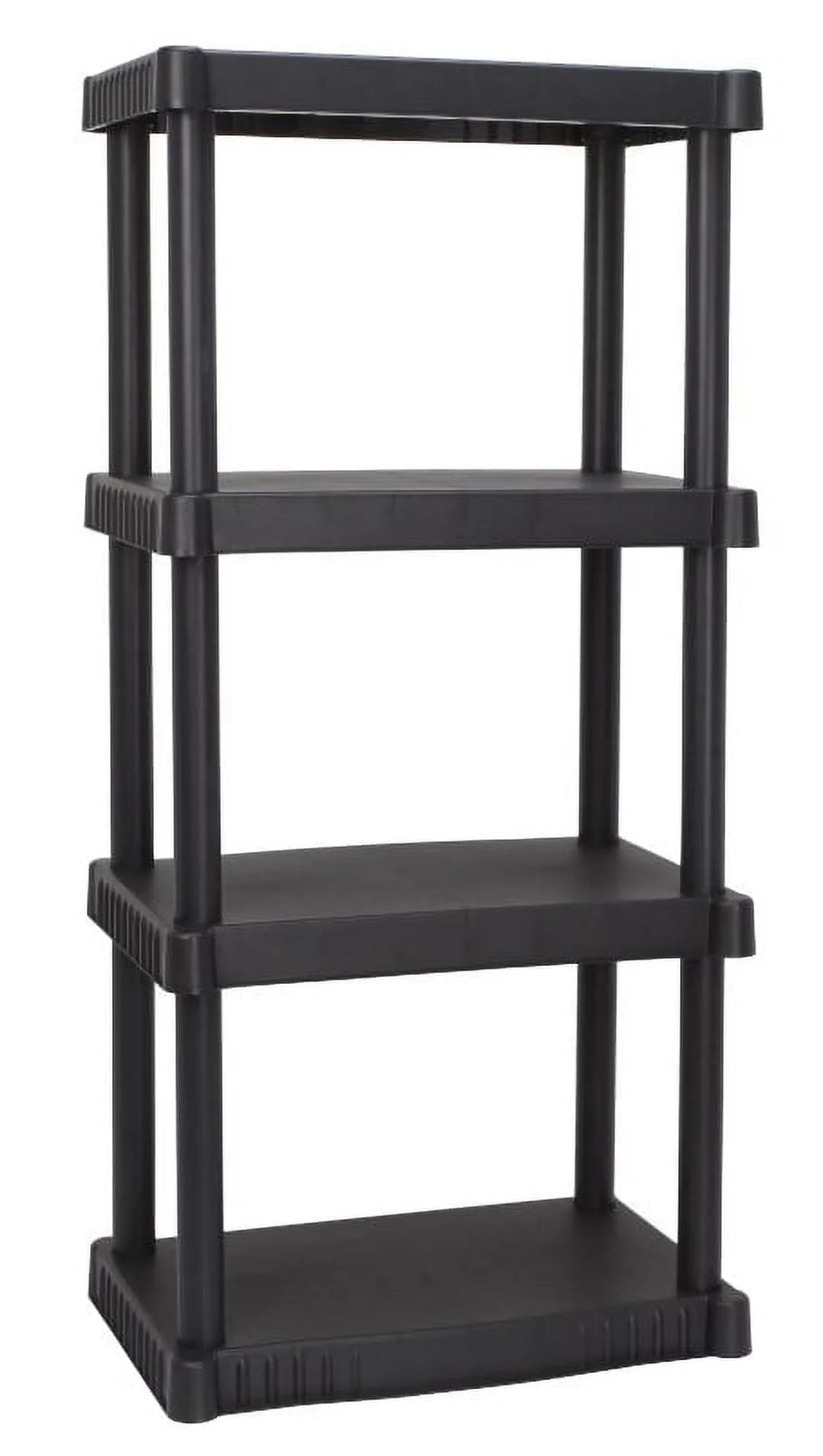 Plastic 4-Tier Storage Shelves Black Z48232