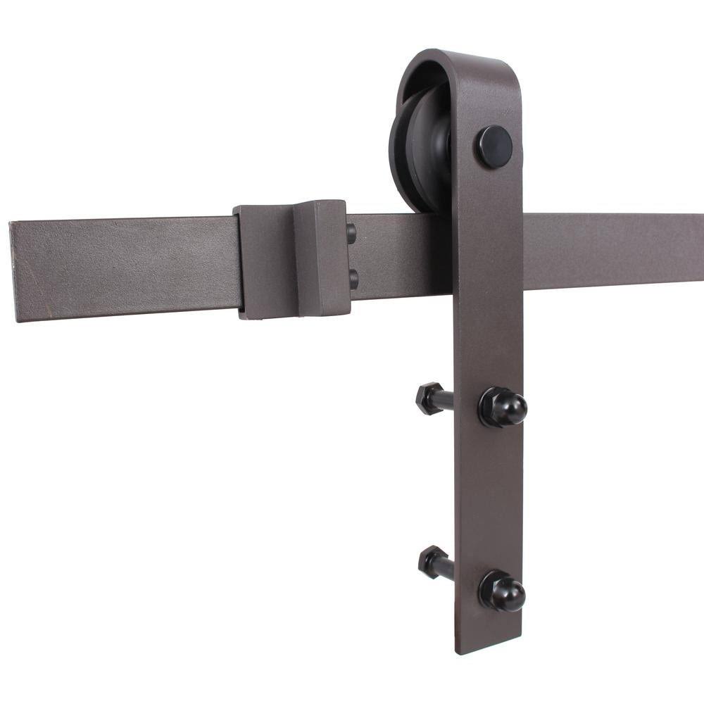 White Stained 2 Panel Barn Door with Sliding Hardware L683