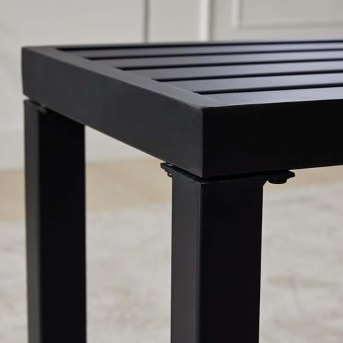 Set of 2 Grey Metal Garden Bench R34792