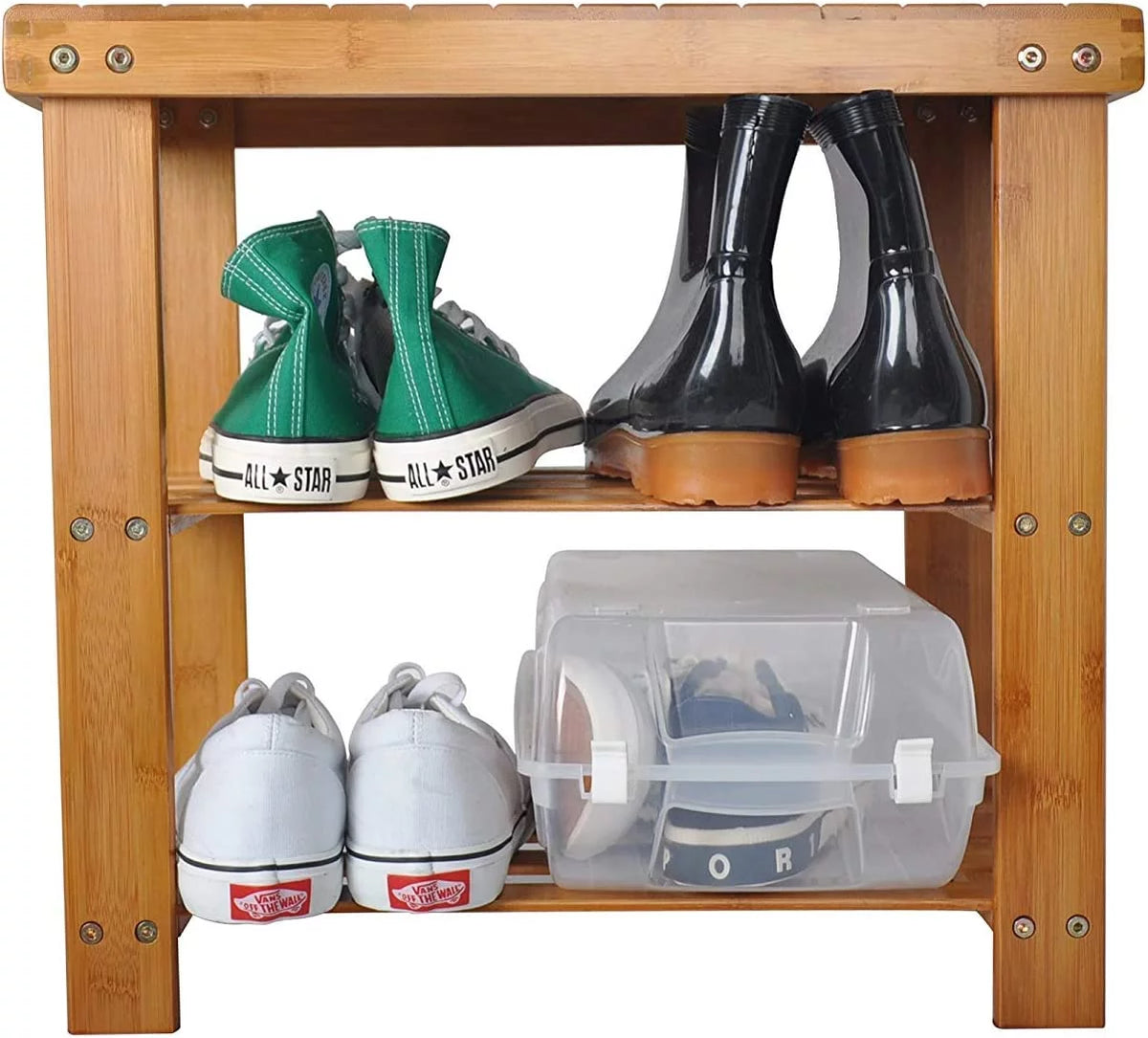 Bamboo Shoe Bench Rack K721247