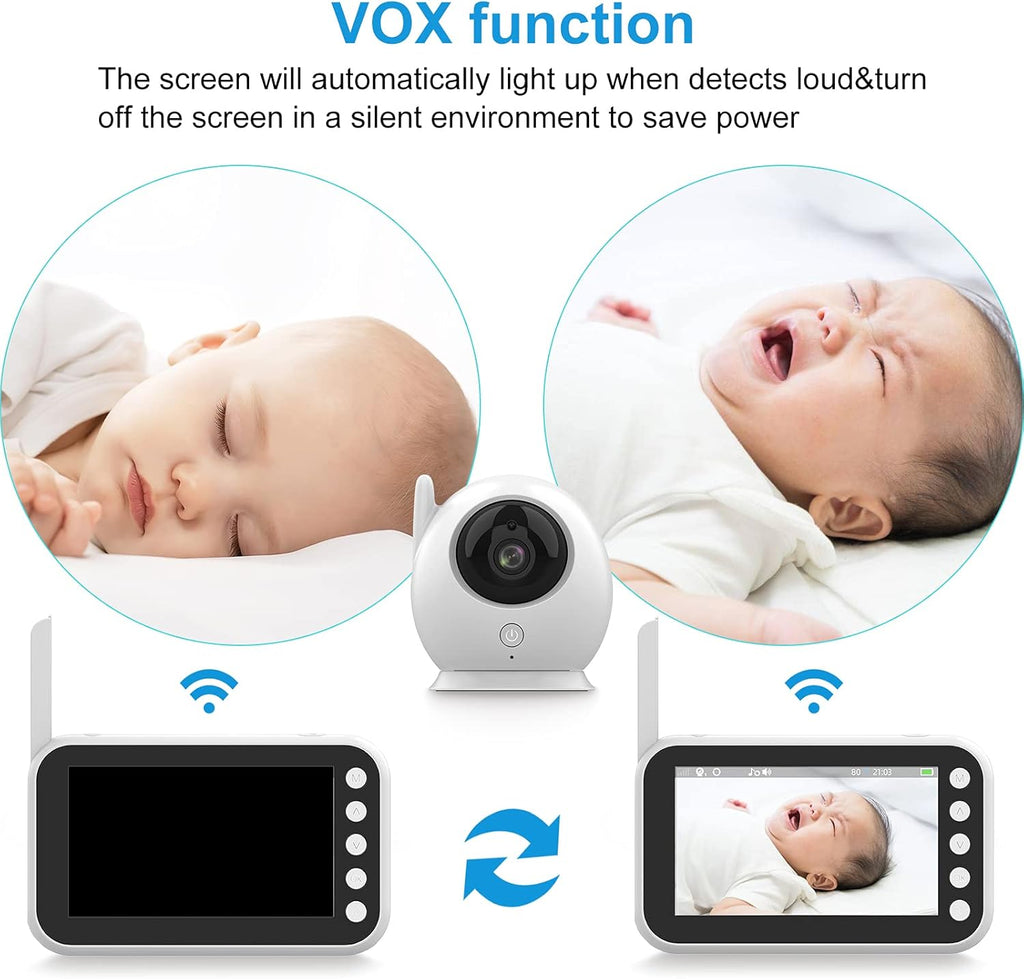 Video Baby Monitor with 4.3 Inch LCD Screen Night Vision Two-Way Talk Z8298
