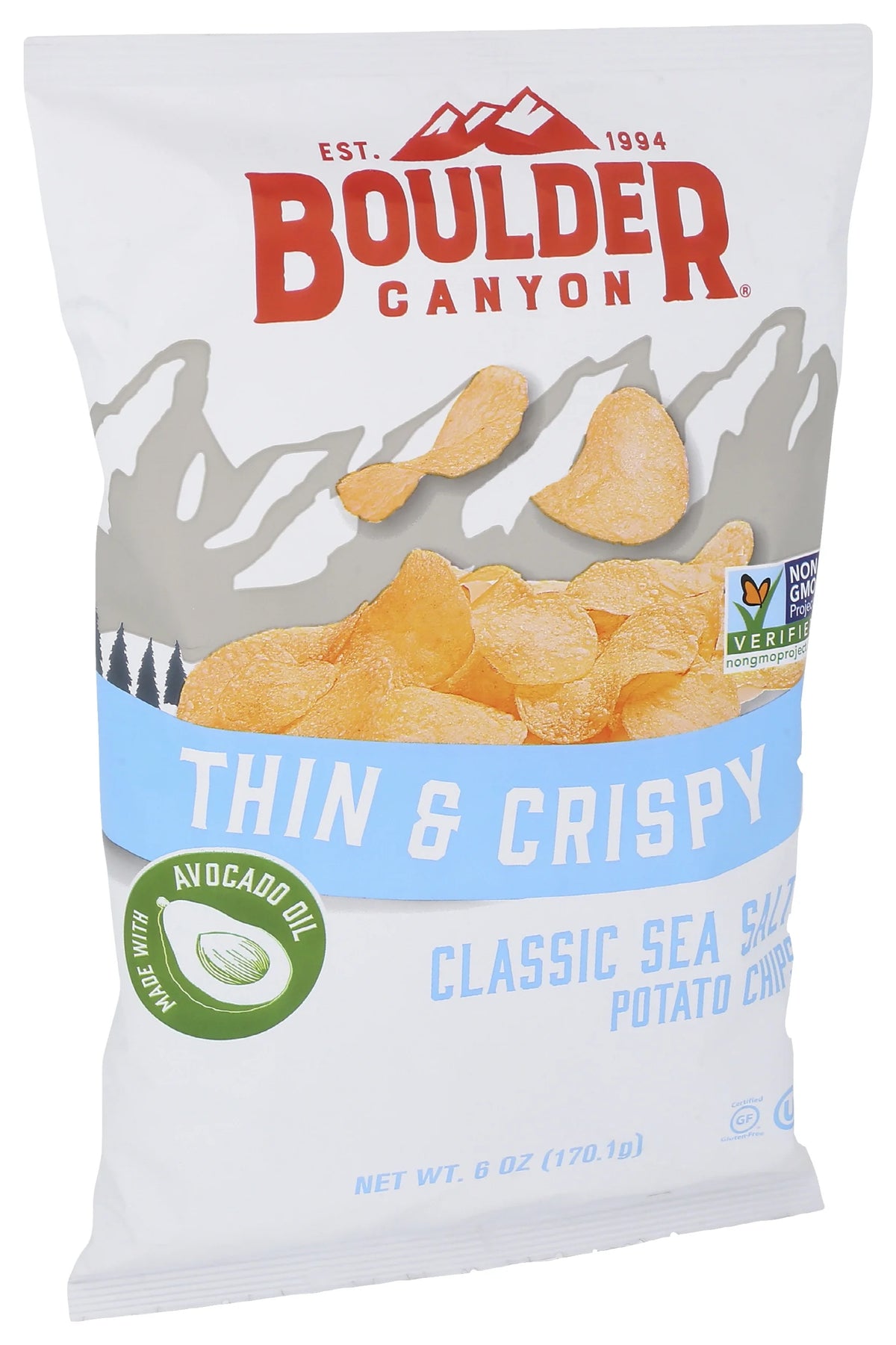Thin & Crispy Potato Chips 6 Ounce Pack Of 12 S8100