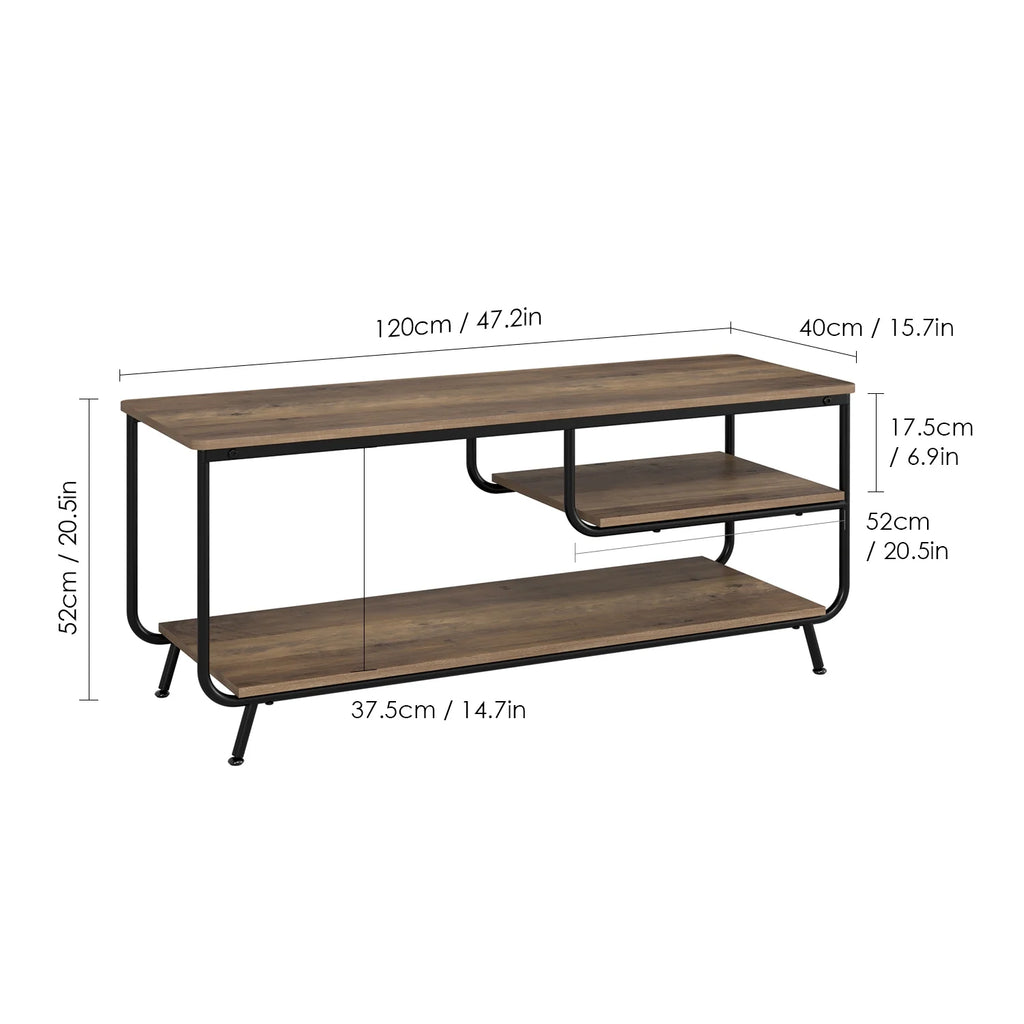 Wood 3 Tier TV Stand with Storage O42536