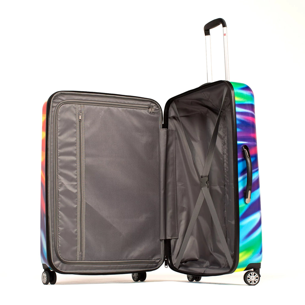 Tie-dye 28 Inch Expandable Spinner Rolling Luggage ABS Hard Case E6271