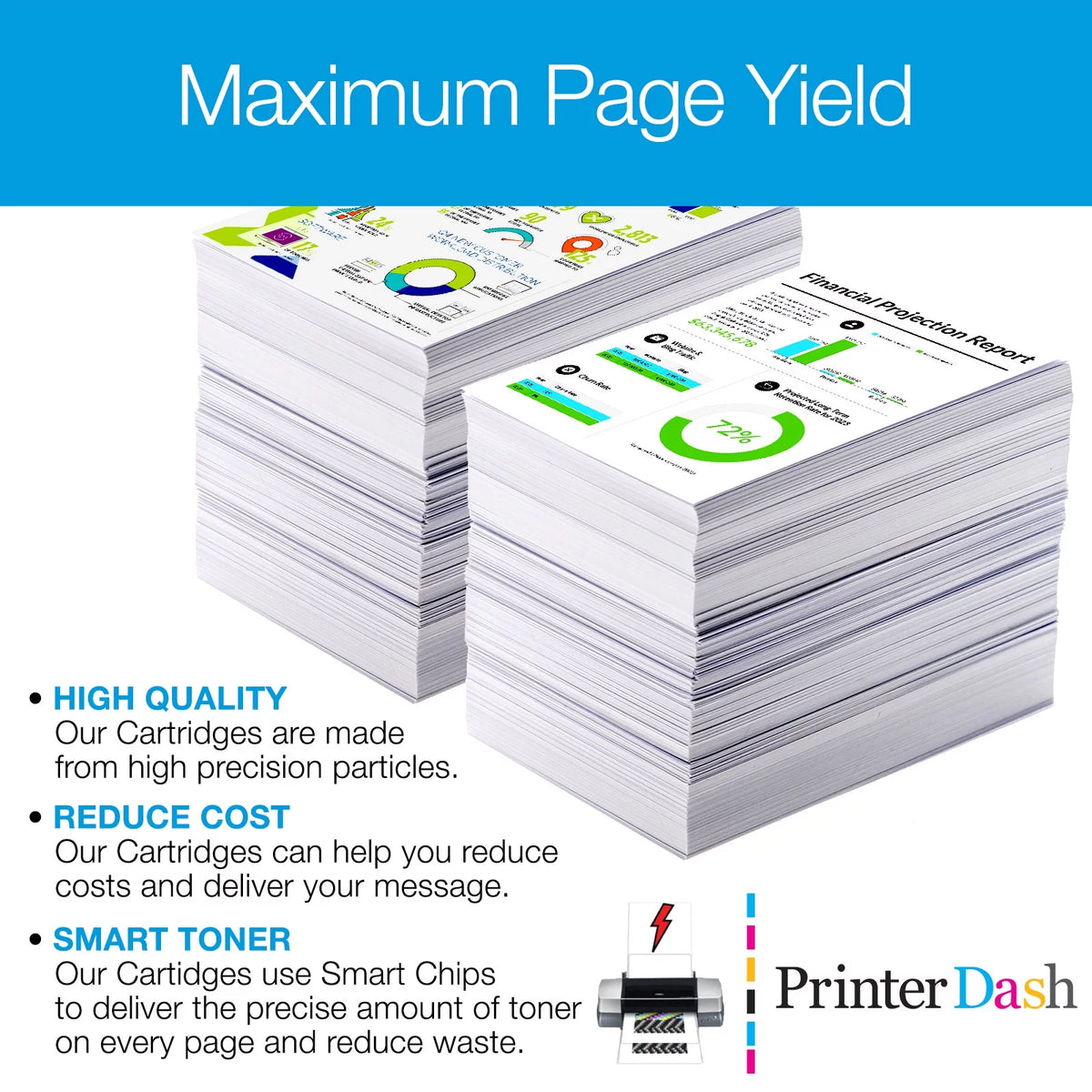 Black High Yield Inkjet 2/PK D989862