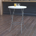 2.6-Foot Round Granite White Plastic Folding Table I1158