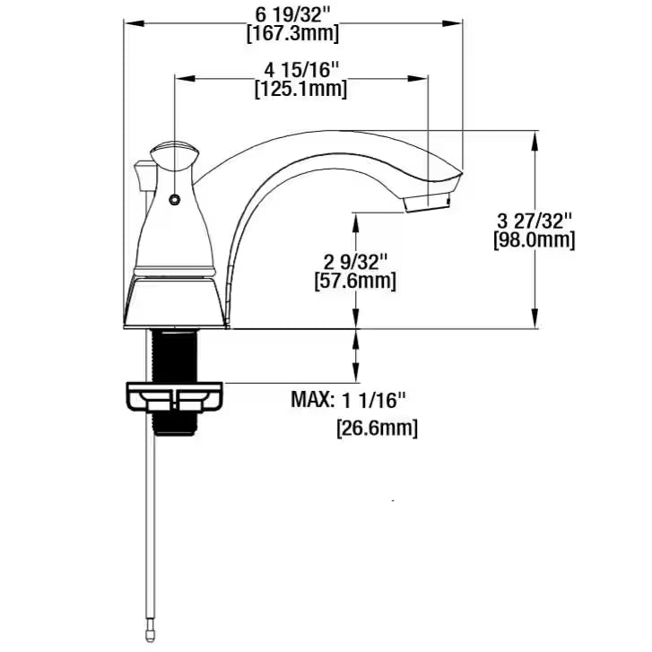 4 in. Centerset Double Handle Low-Arc Bathroom Faucet in Chrome Y8049