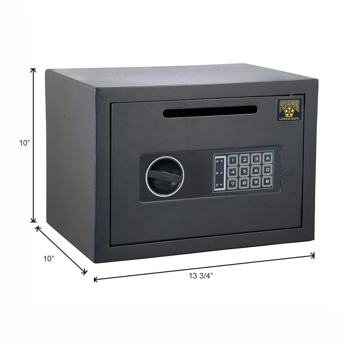 Black Digital Safe Compact Steel Money Security Box with Keypad O89931