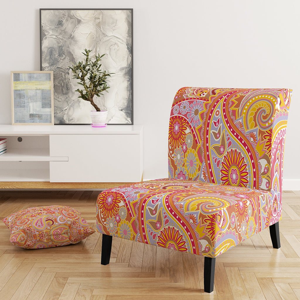 Upholstered Mid-Century Accent Chair P1404