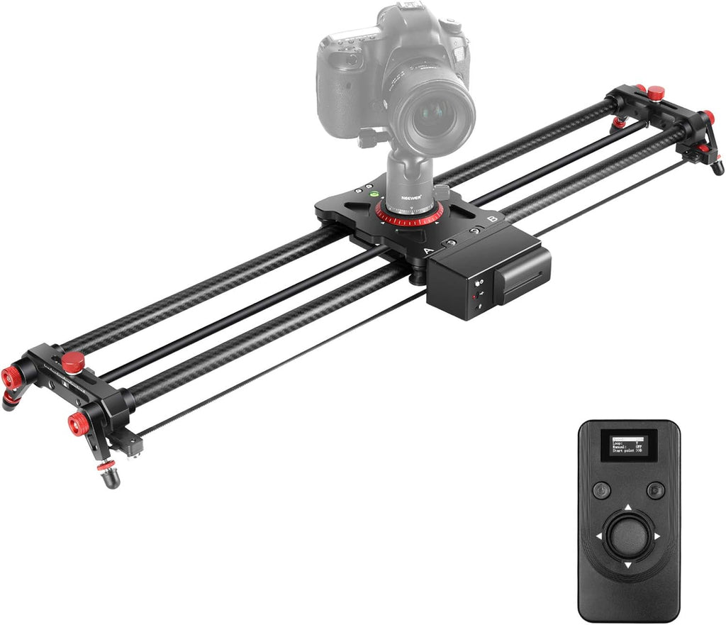 Motorized Camera Slider, 31.5-inch Carbon Fiber Track Rail, Load up to 22 lbs Z495