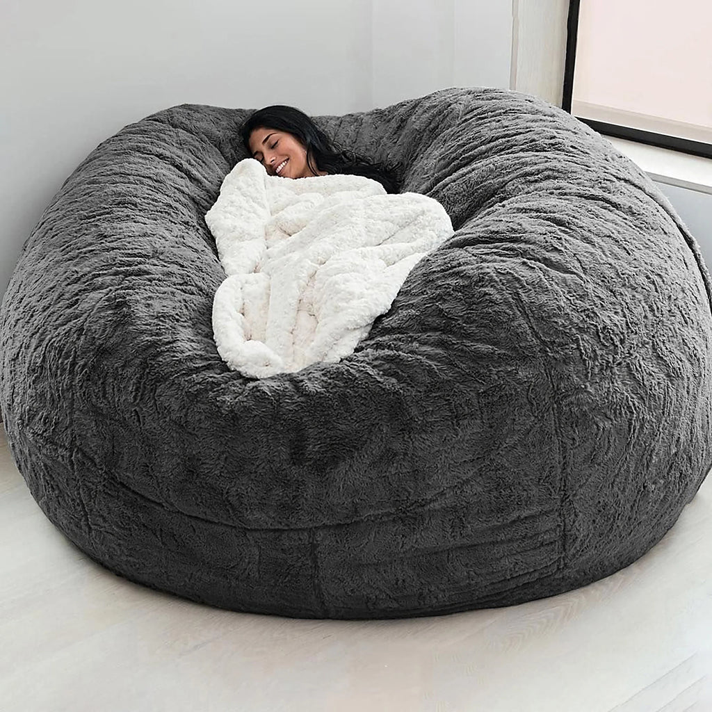 Sponge Bed Bean Bag Chair Cover Slipcover C37833
