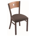 Bronze Finish Chair with Truffle Seat and Maple Back S68717