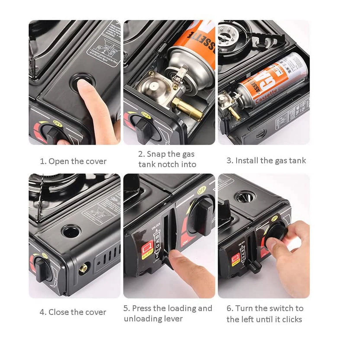 Portable Dual Fuel Single Burner Camping Stove H36429
