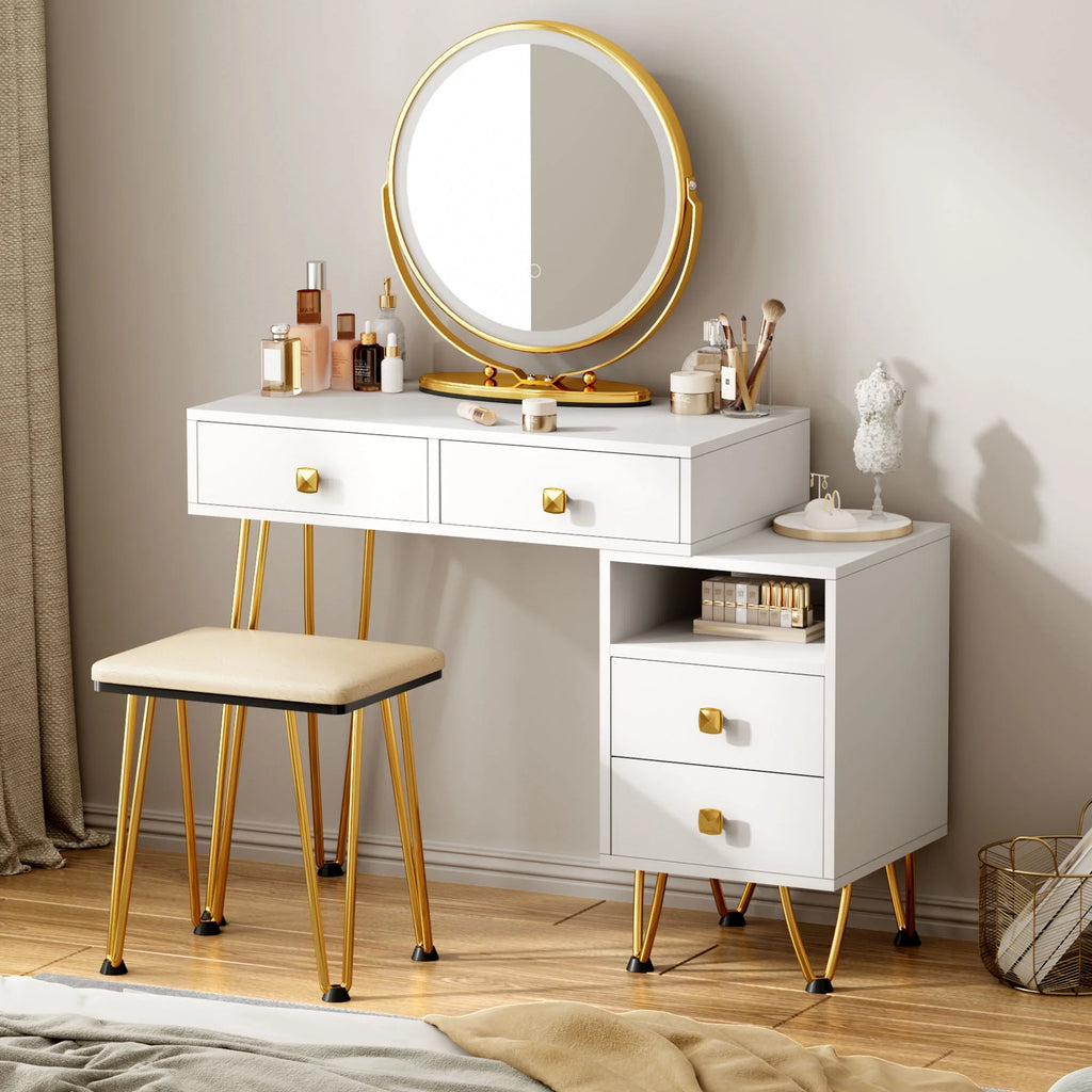 White Dressing Table with Mirror A911221