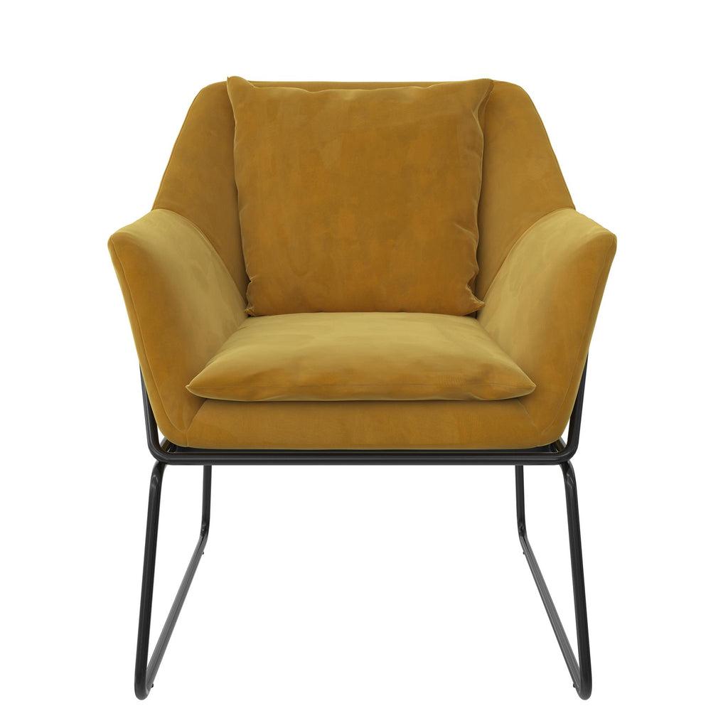 Mustard Yellow Velvet Accent Chair G441713