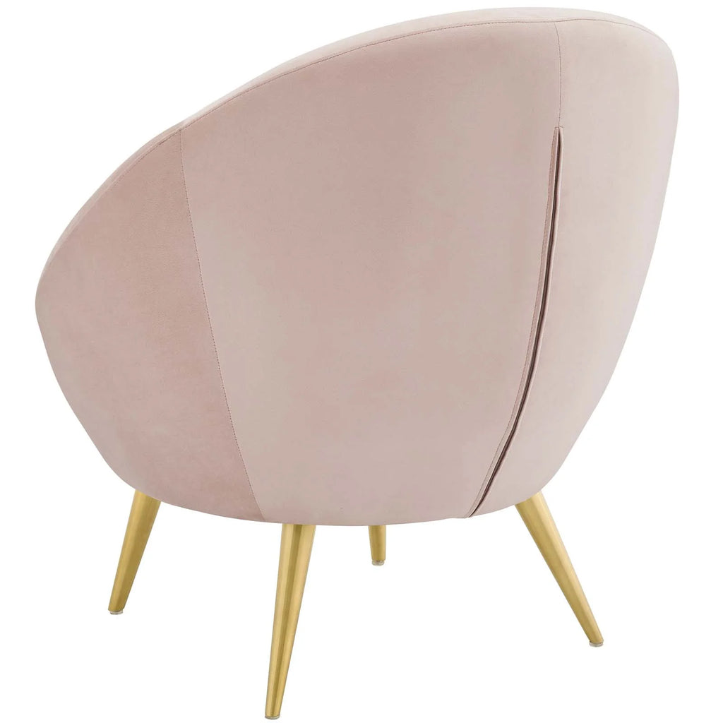 Pink Velvet Metal Steel Accent Side Chair F36256