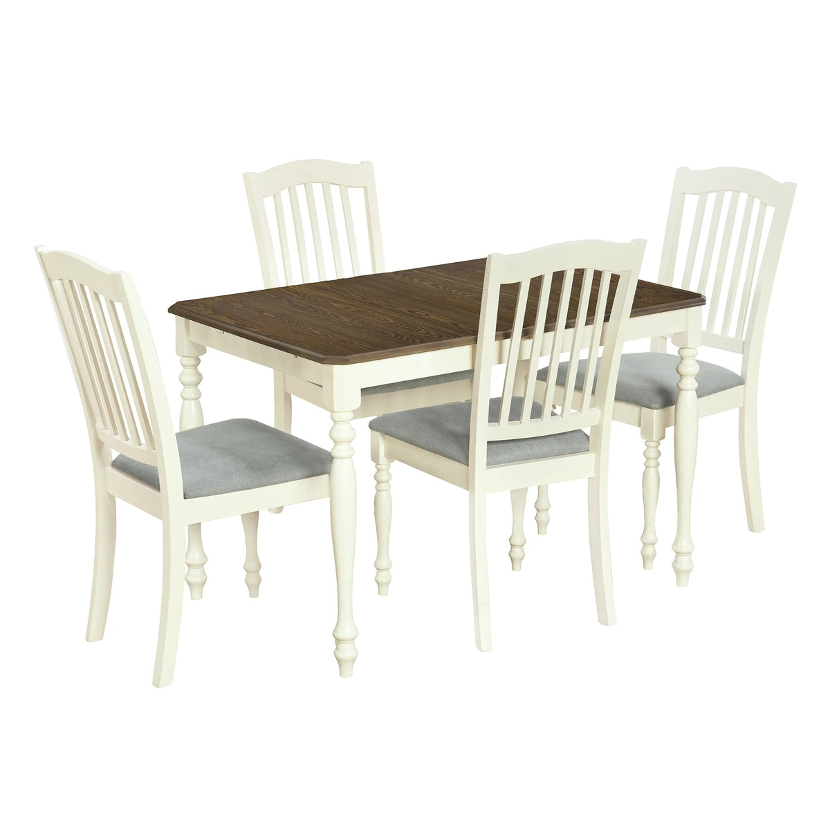 Extendable Dining Table Set with Butterfly Leaf and Upholstered Chairs H2920