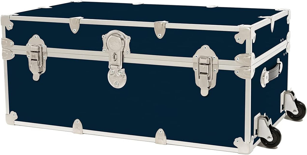 Large Armor Trunk with Removable Wheels 32x18x14 (Silver) W36543
