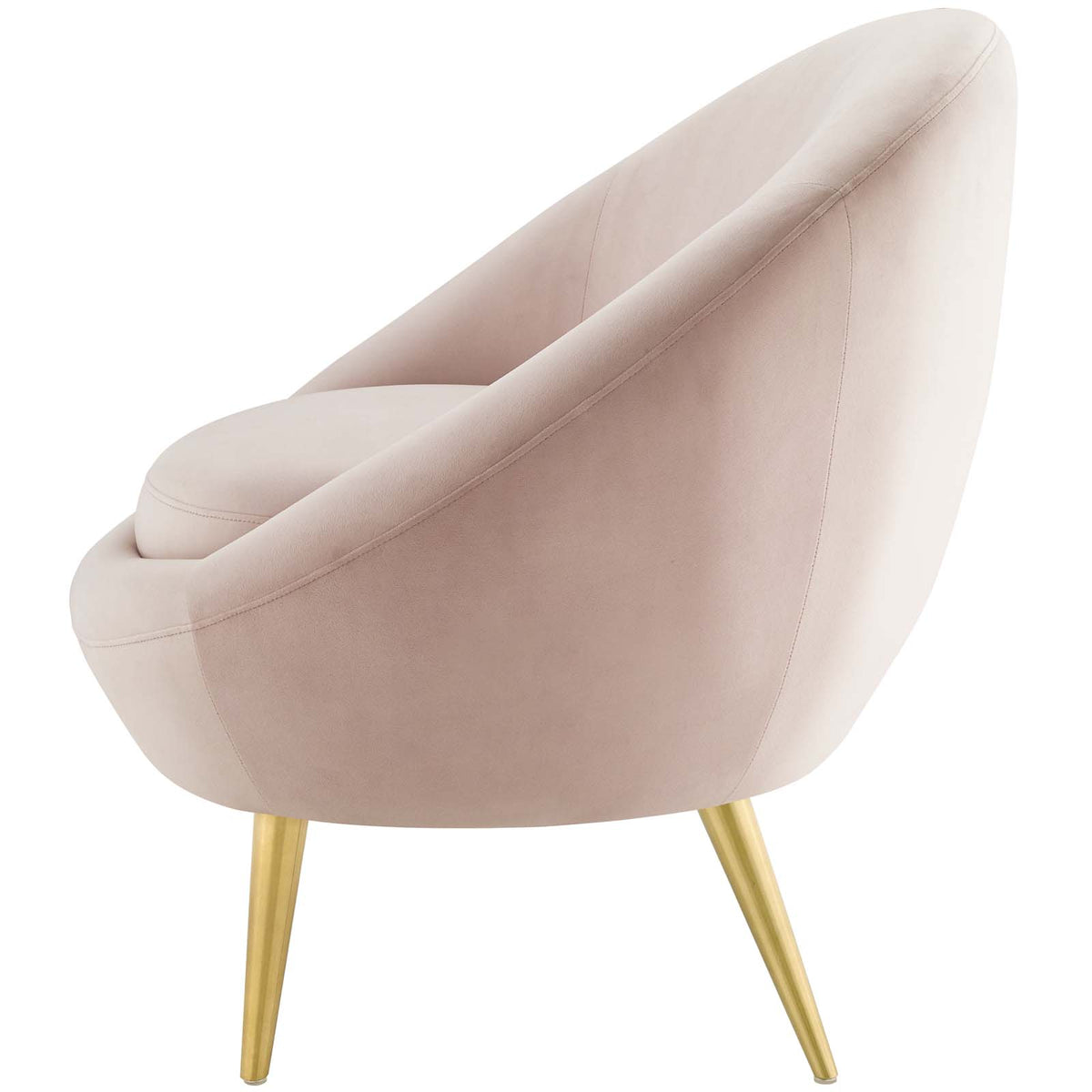 Pink Velvet Metal Steel Accent Side Chair F36256