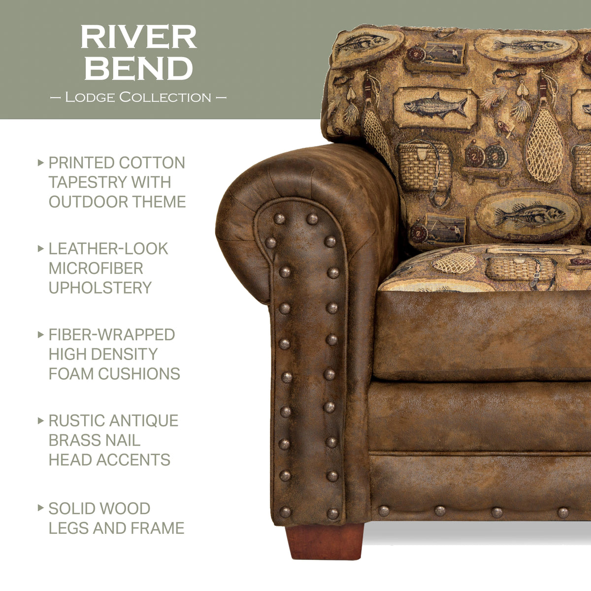 Arm Chair with Ottoman L7683