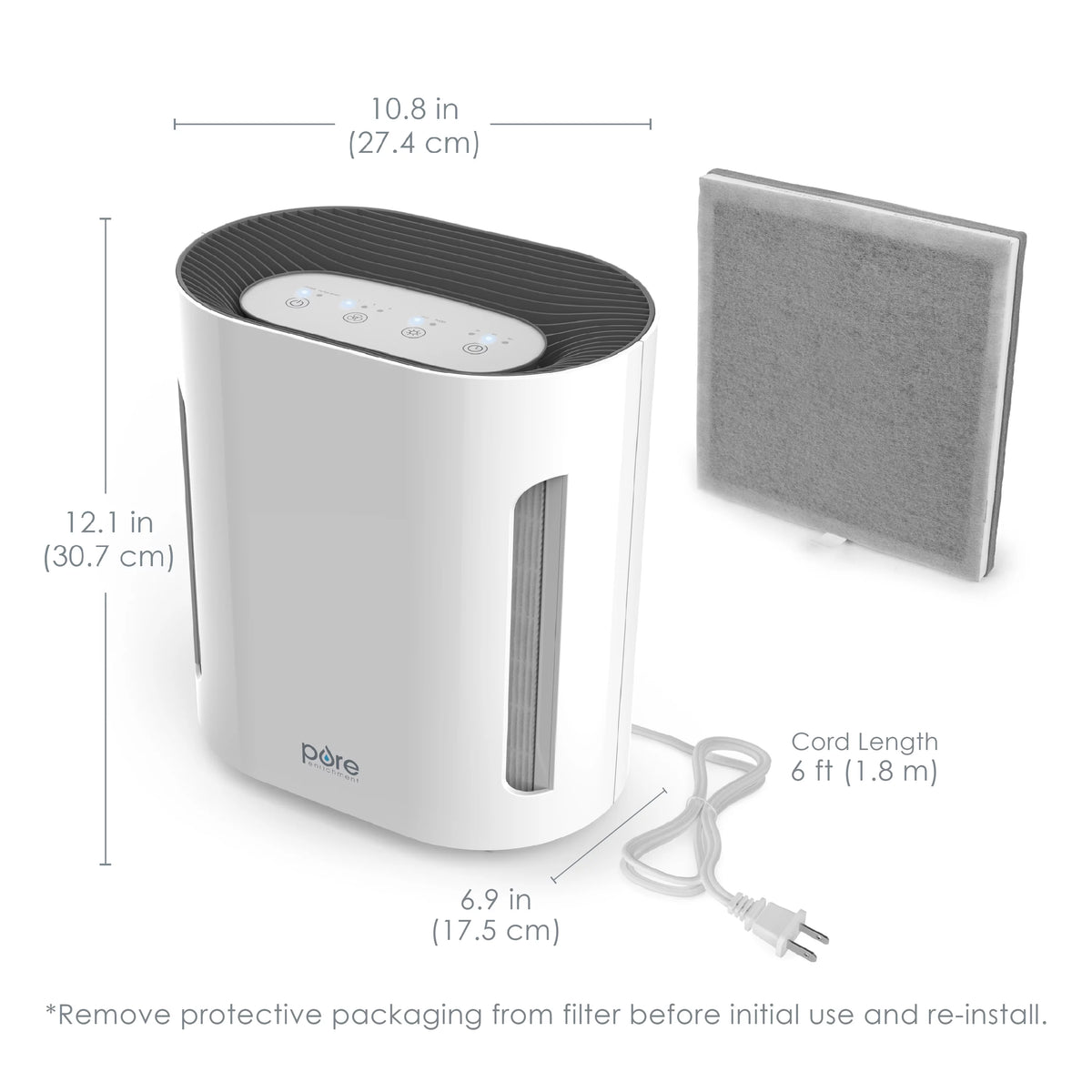 Medium-Large Room Air Purifier with True HEPA Filter A765