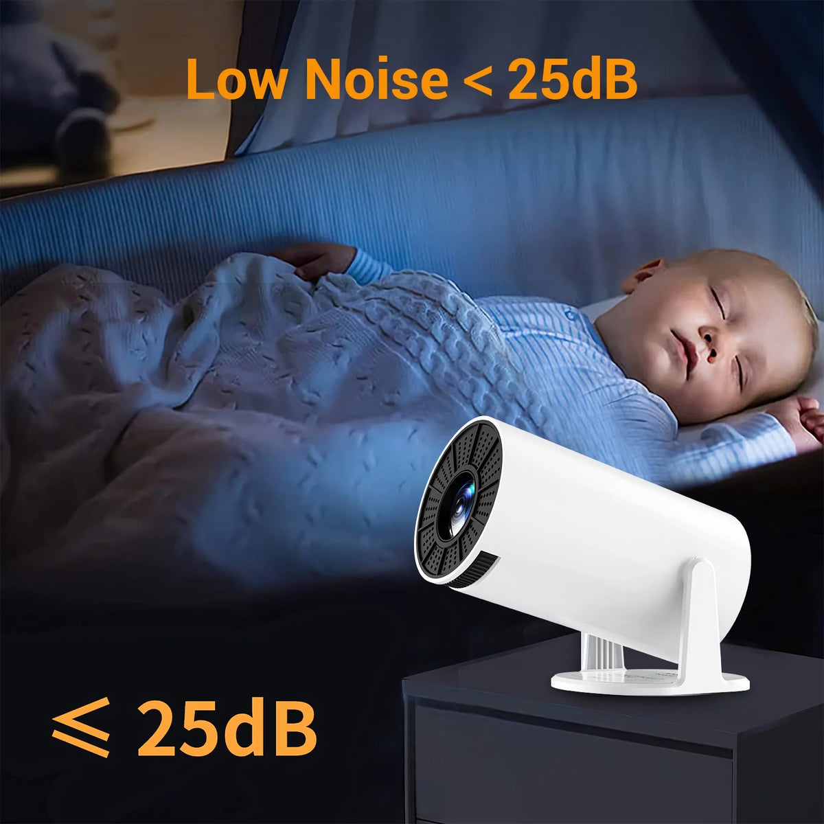 Android 11.0 Mini Portable Projector with WiFi and Bluetooth Z464