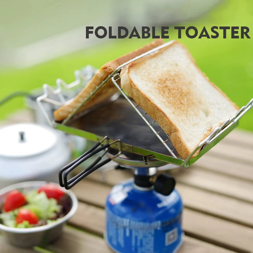 Stainless Steel Folding Camp Stove Toaster Rack S6643