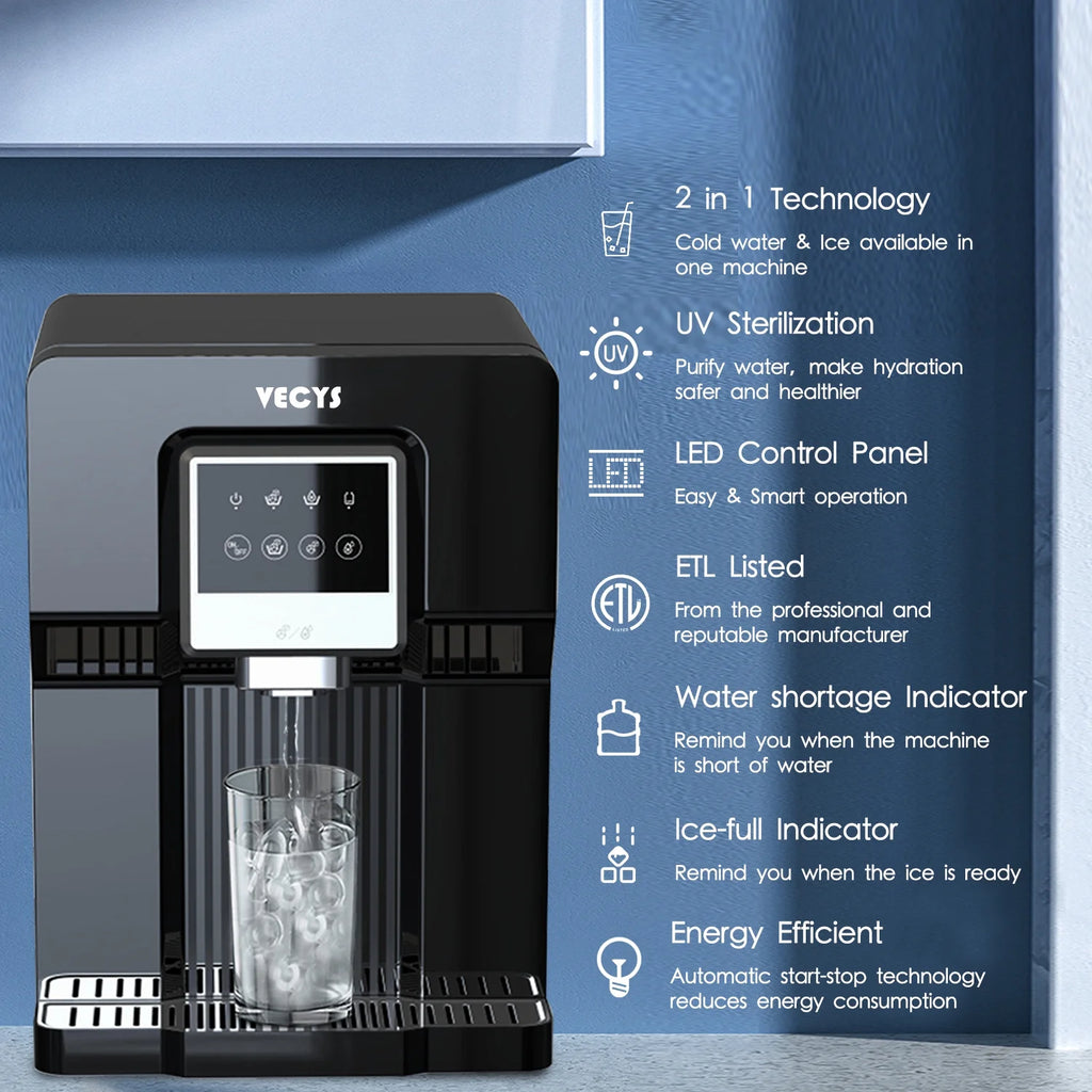 Water Cooler Dispenser with Built-in Ice Maker V8187
