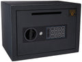 Black Digital Safe Compact Steel Money Security Box with Keypad O89931