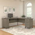 Ash Gray Reversible L-Shape Desk V5160