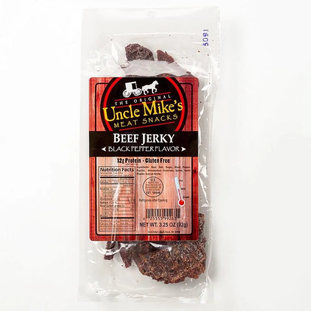 Beef Jerky Snacks Gluten Free 2 Bags Black Pepper H391445