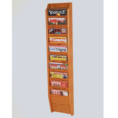 Medium Oak Wall Mount Magazine Rack N882725