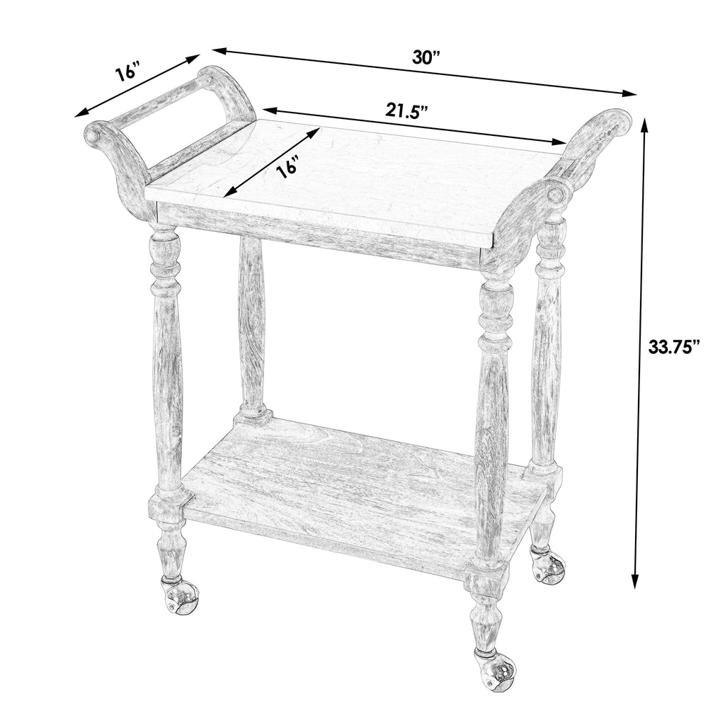 Marble Serving Cart B37742