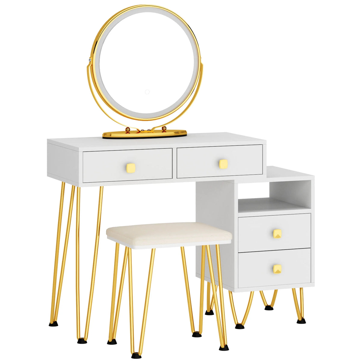 White Dressing Table with Mirror A911221