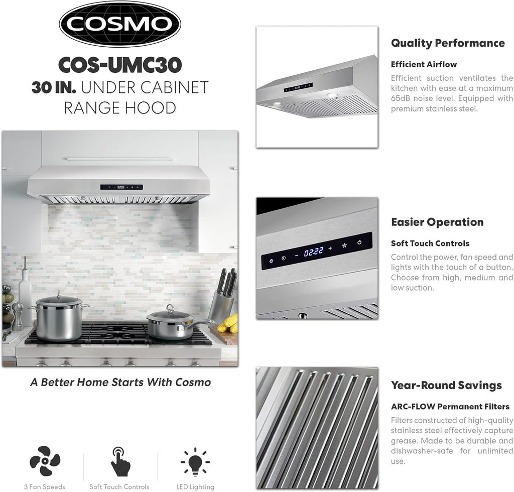 30 in. Under Cabinet Stainless Steel Range Hood F136425