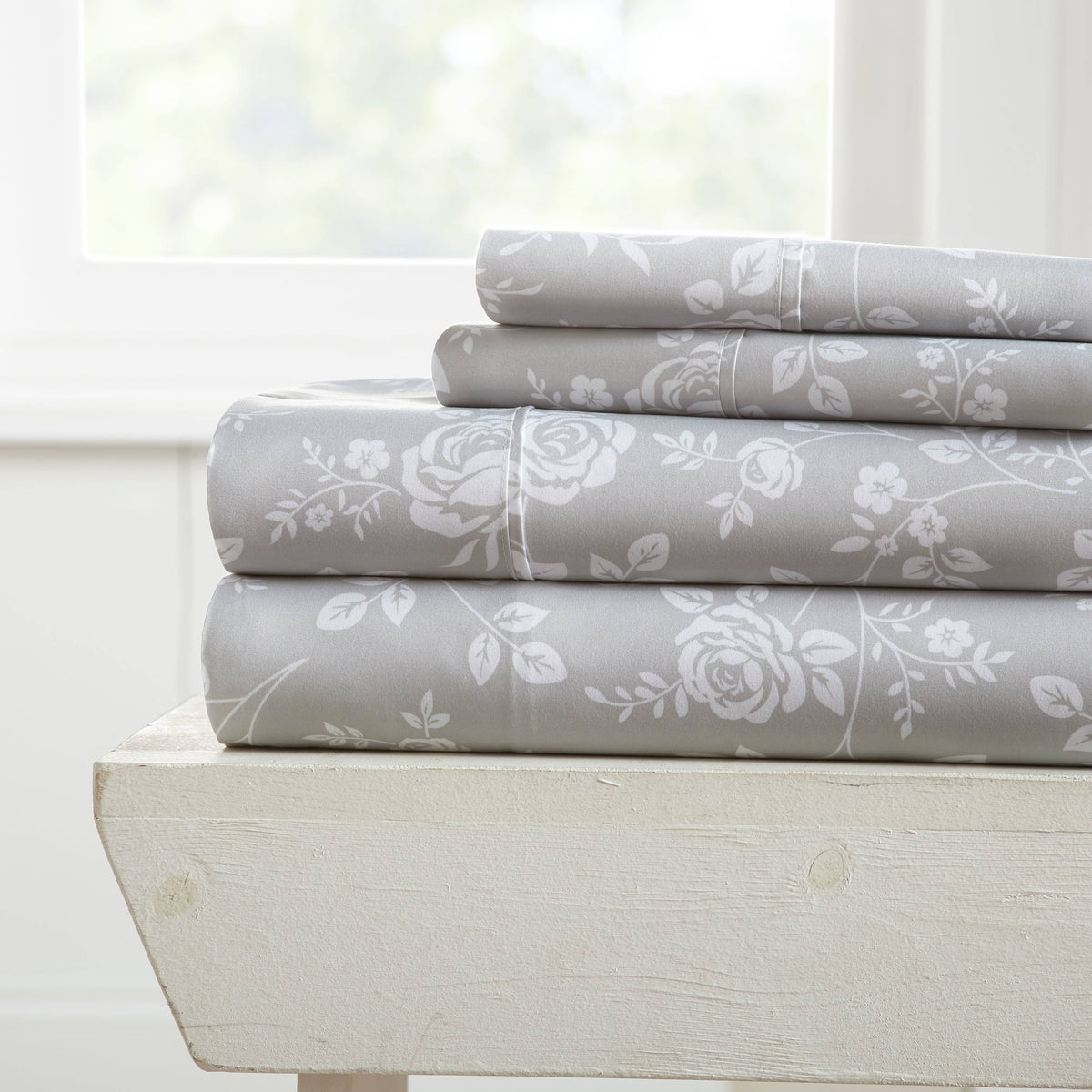 Patterned Sheet Set (California King - Rose Grey) Y227
