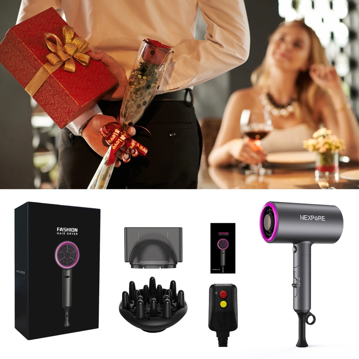 1800W Ionic Hair Dryer with Diffuser W942791